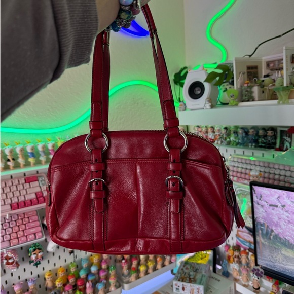 Coach Red Bonnie Satchel Double Zip - Picture 2 of 11